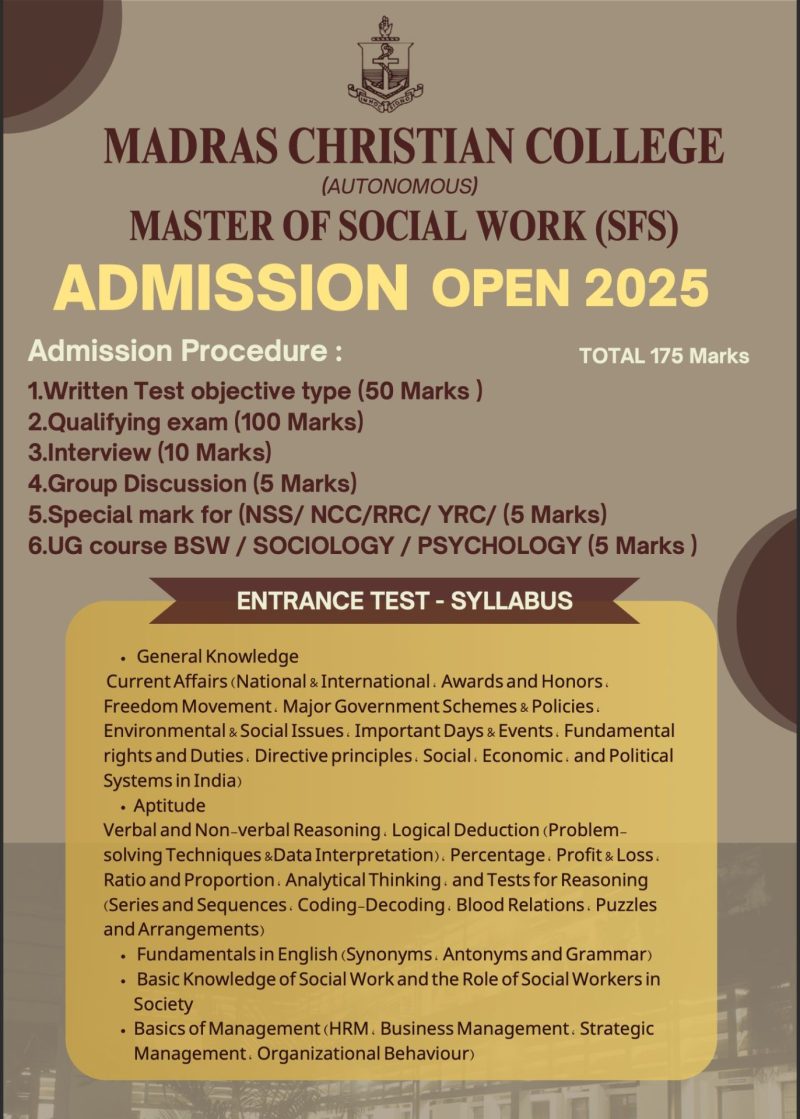 Admission 20252026 to MCC